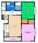 気仙沼市の貸アパートのコーポ東新城Ⅱ 1-B号の画像2